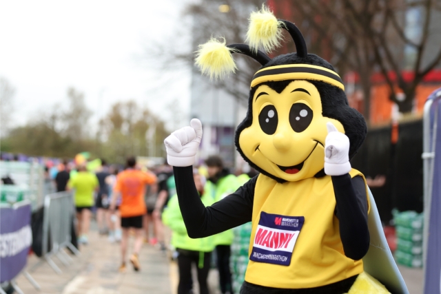 Manchester Marathon   Manny the bee